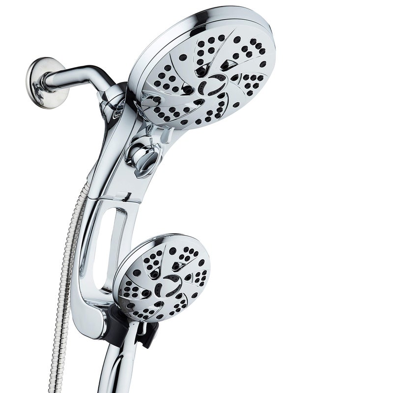 Dream Spa High Pressure 3-way Rain & Handheld Shower Head Combo with Easy Reach Diverter Switch, Adjustable Extension Arm and Extra Long 72 inch Stainless Steel Hose - All Chrome Finish - Top US Brand - Image 1